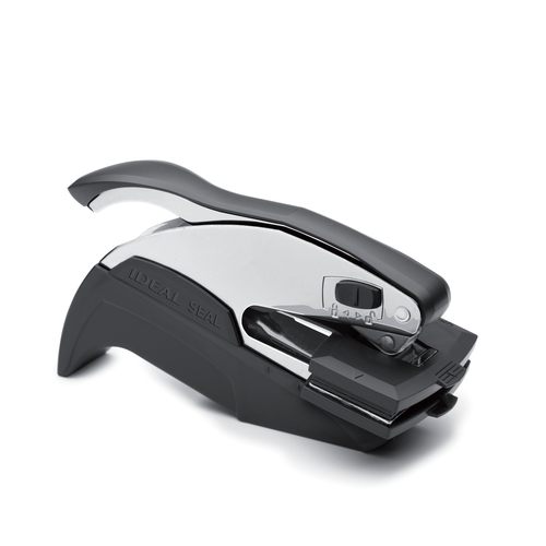 972551 Ideal Sello en secco, negra o cromada, grabado realizado con láser, Tamano 25 x 51 mm